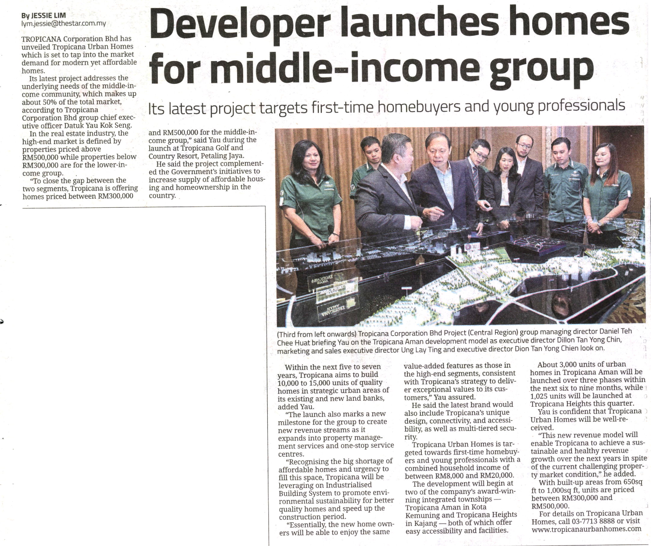 Developer launches homes for middle-income group