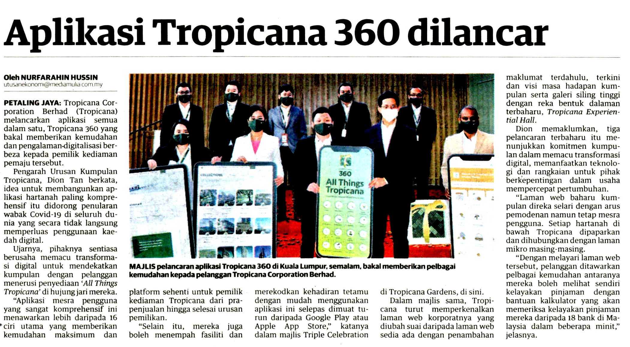 News Tropicana Corporation Berhad