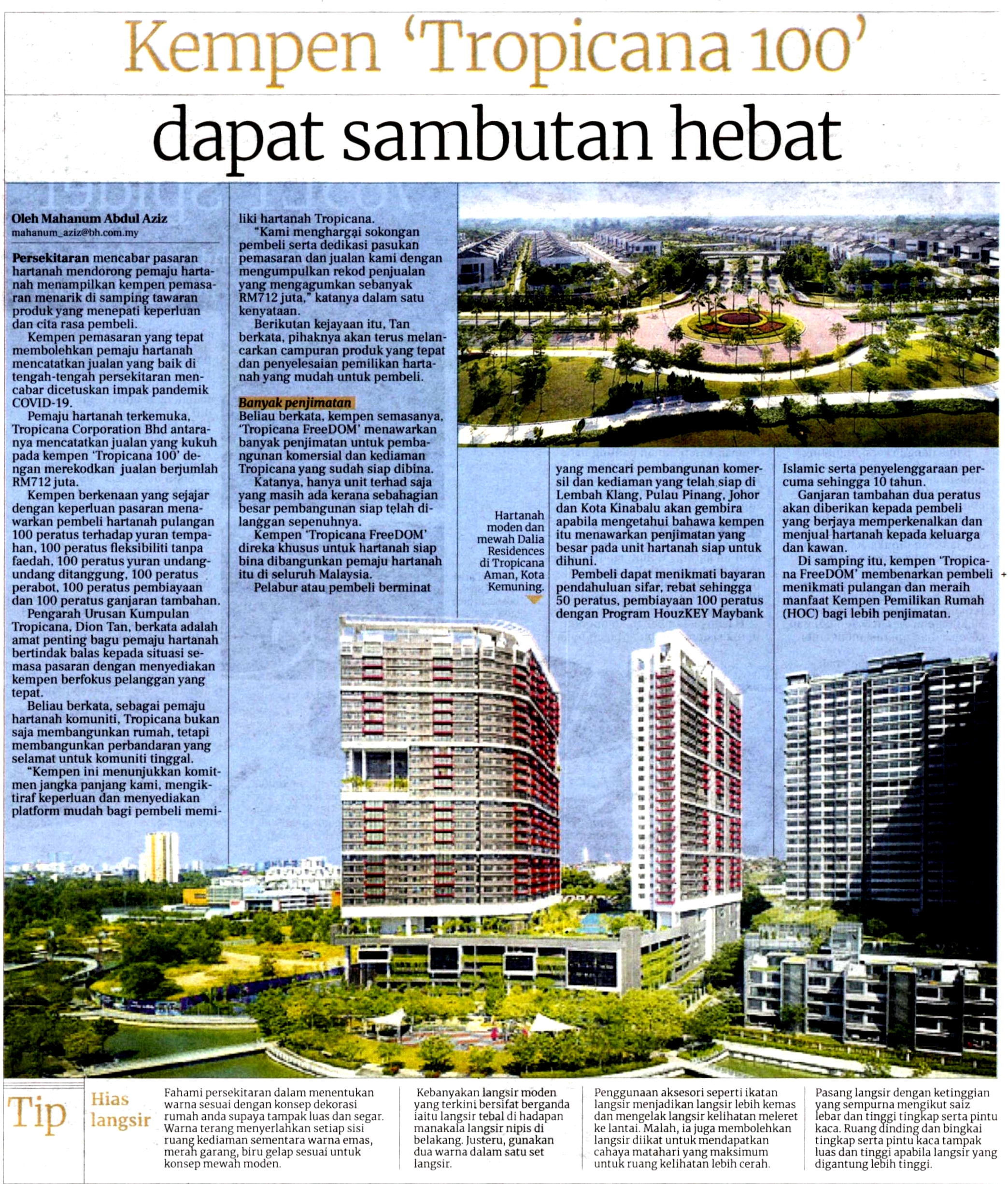 News Tropicana Corporation Berhad