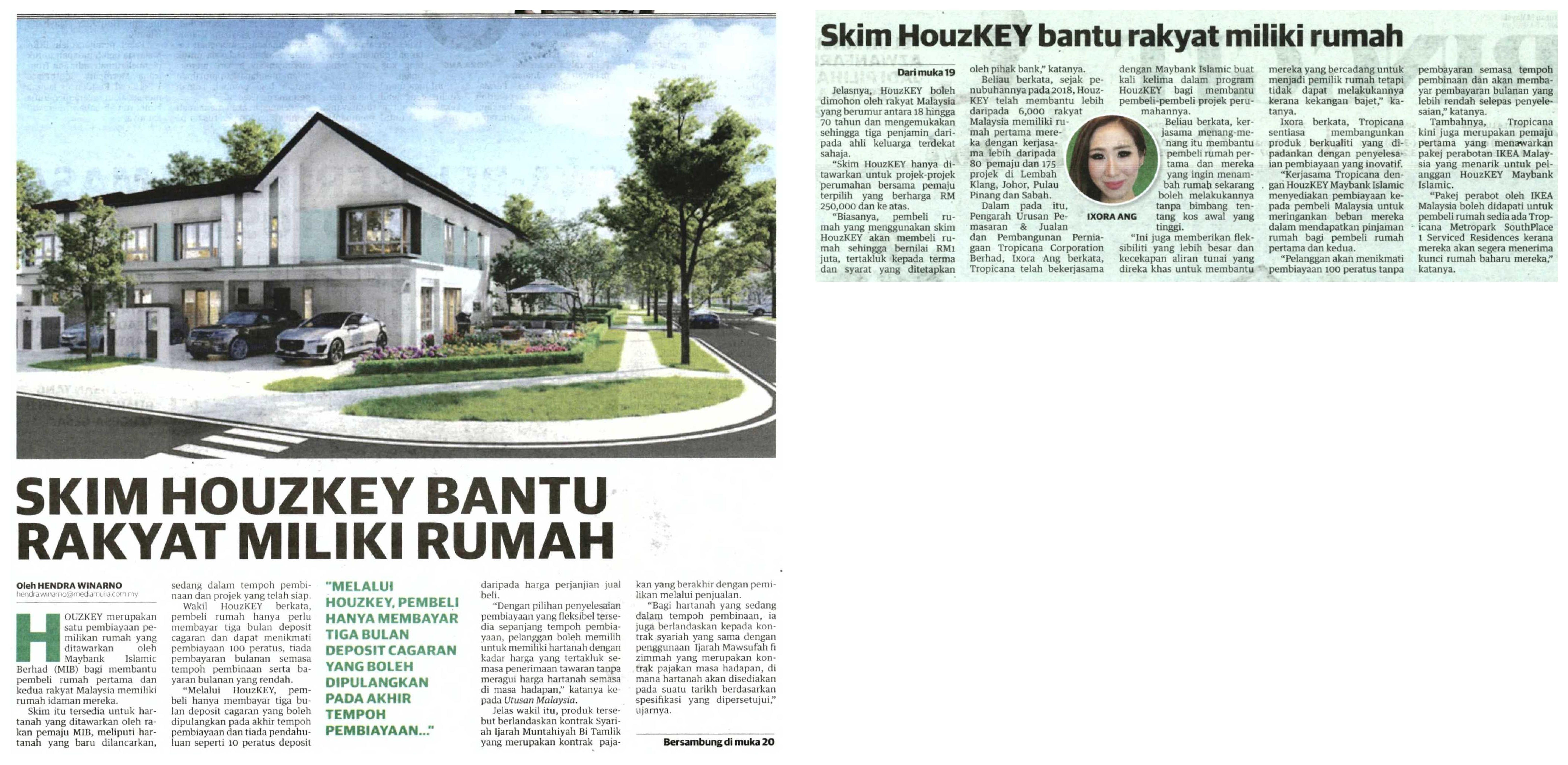 2024-05-06 Utusan Malaysia - Skim Houzkey Bantu Rakyat Miliki Rumah