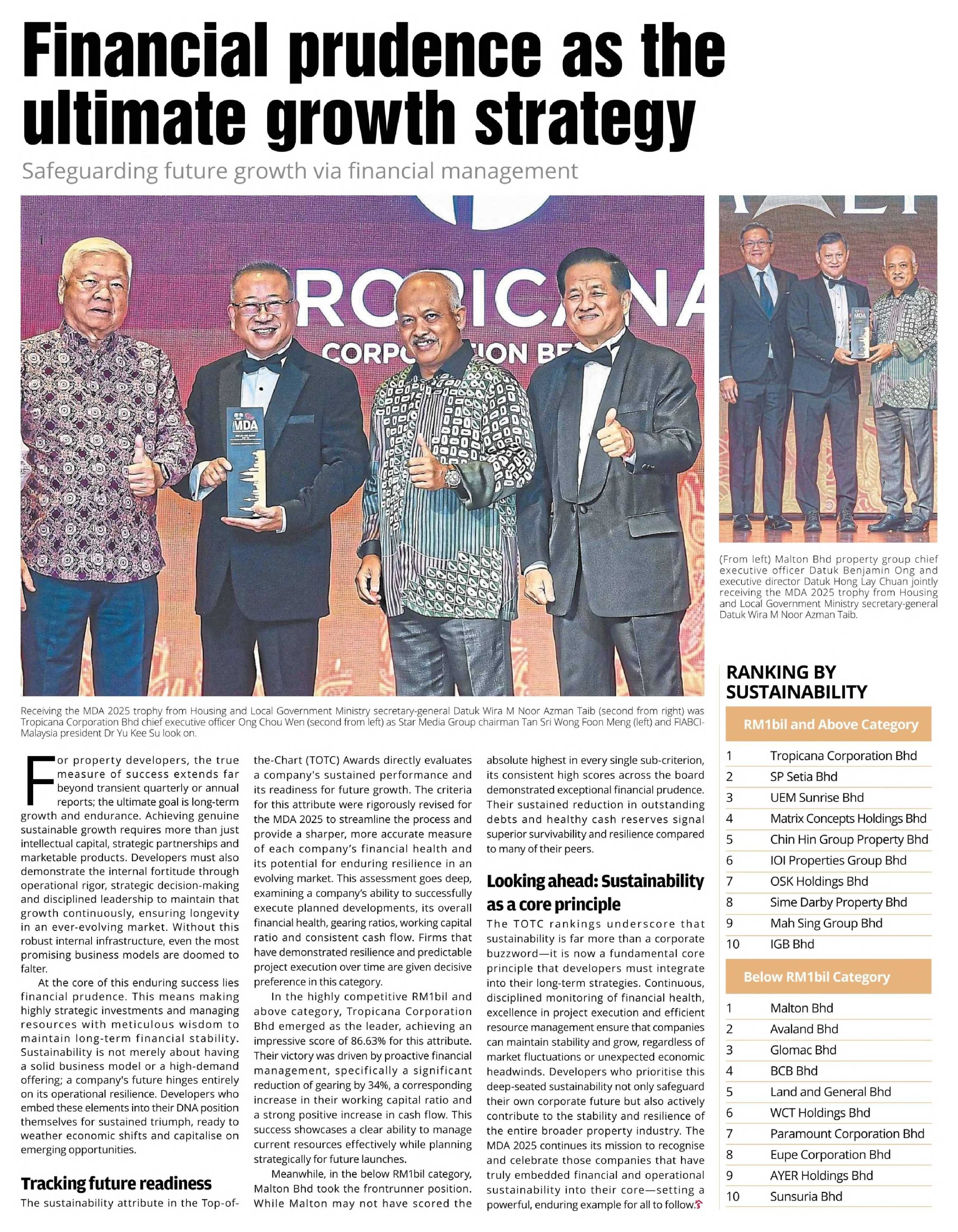 2025-10-30 The Star - Financial prudence as the ultimate growth strategy