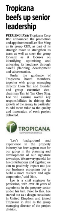 The Sun - Tropicana Beefs Up Senior Leadership