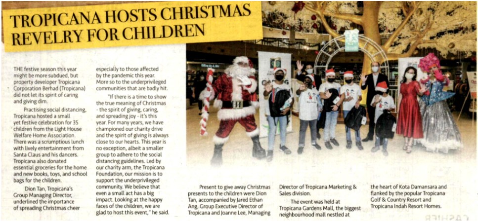 Tropicana Hosts Christmas Revelry for Children