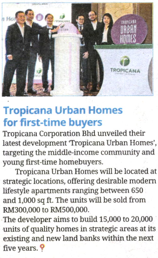 Tropicana Urban Homes for first-time buyers