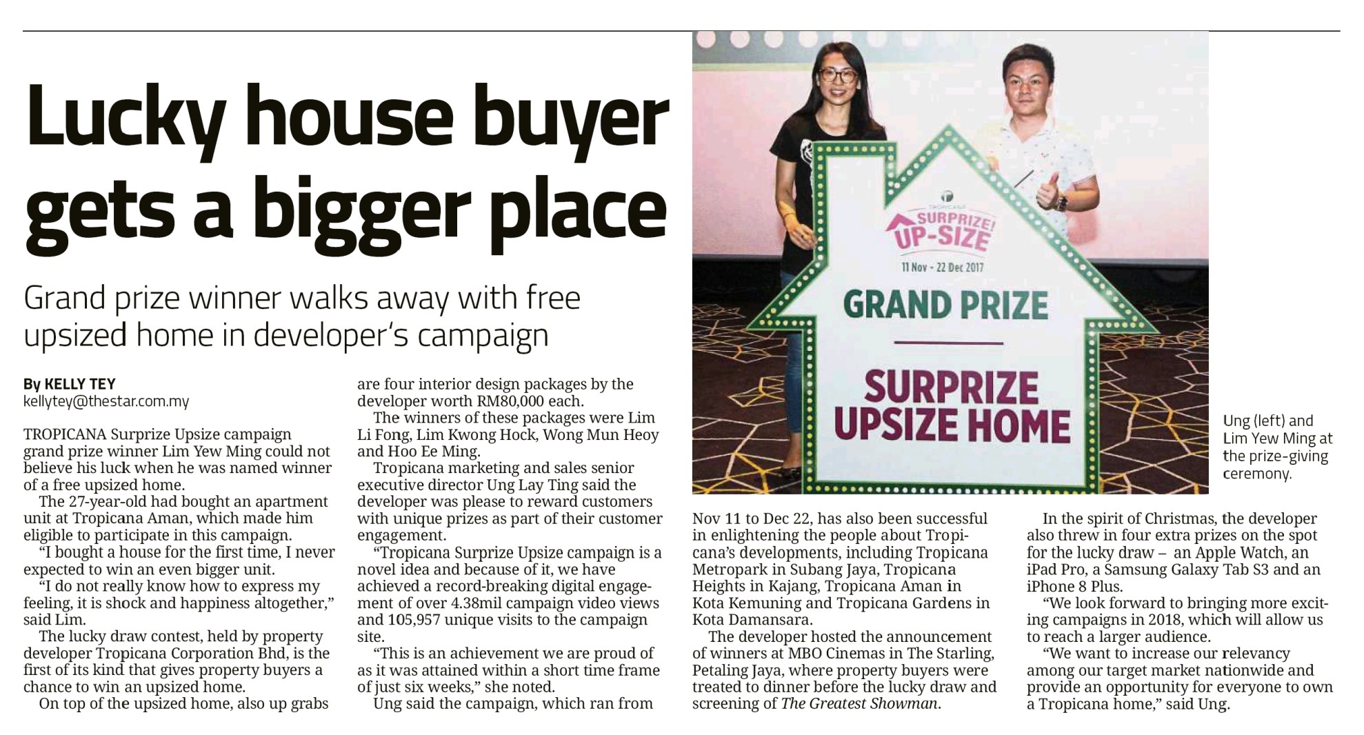 Lucky house buyer gets a bigger place