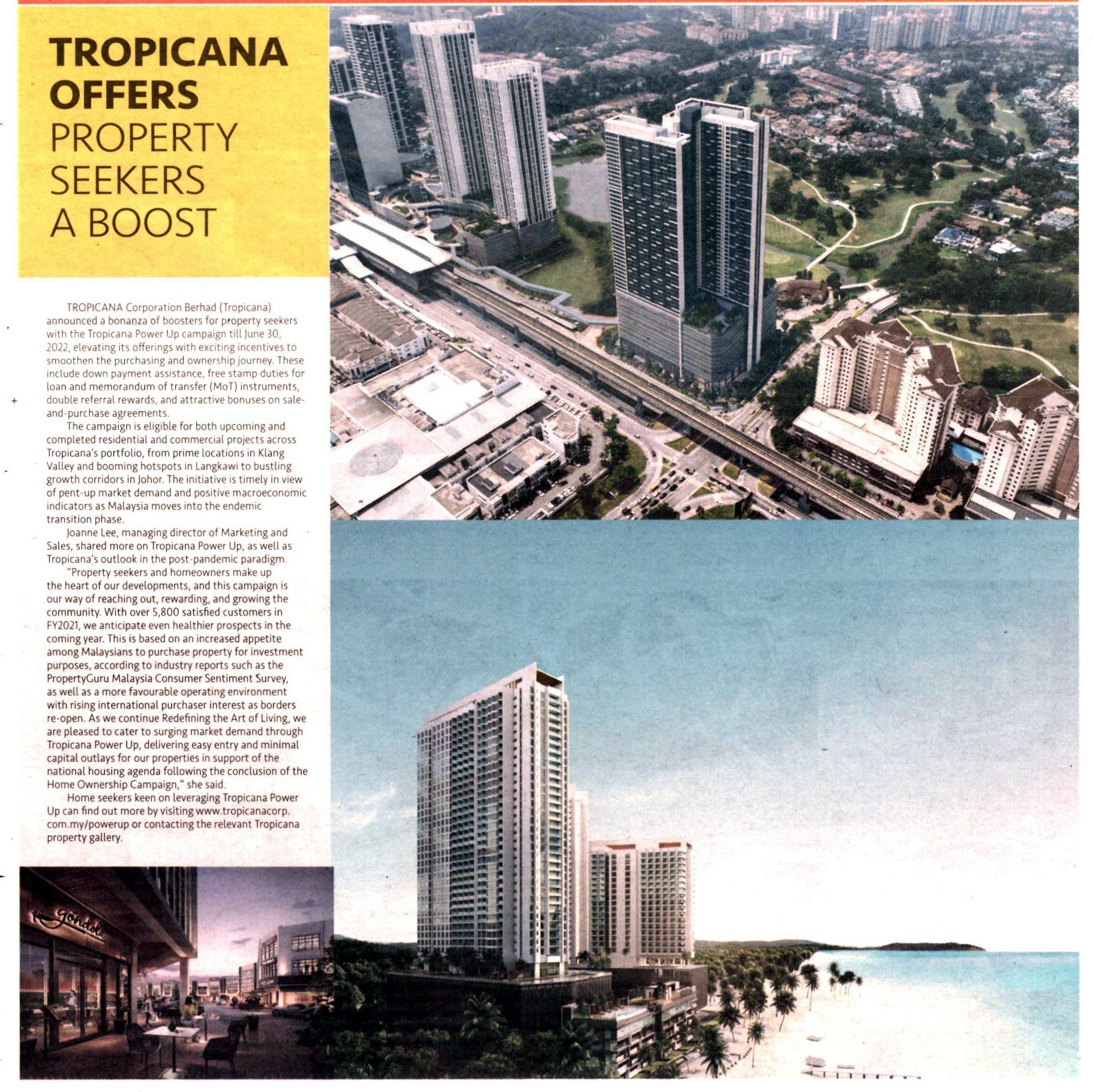 2022-04-17 New Straits Times - Tropicana Offers Property Seekers  A Boost