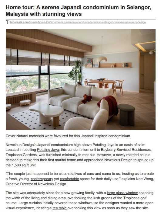 2023-10-20 Tatler Asia - Home tour: A serene Japandi condominium in Selangor, Malaysia with stunning views