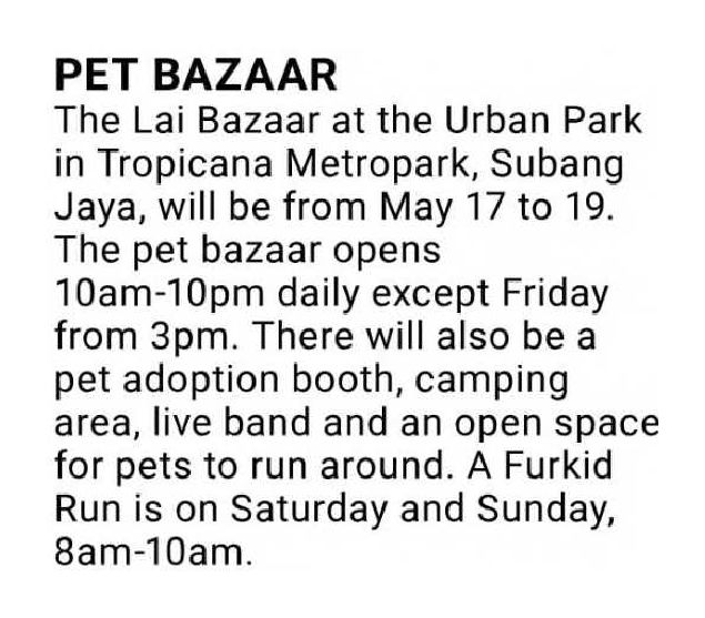 2024-05-17 The Star - Pet Bazaar