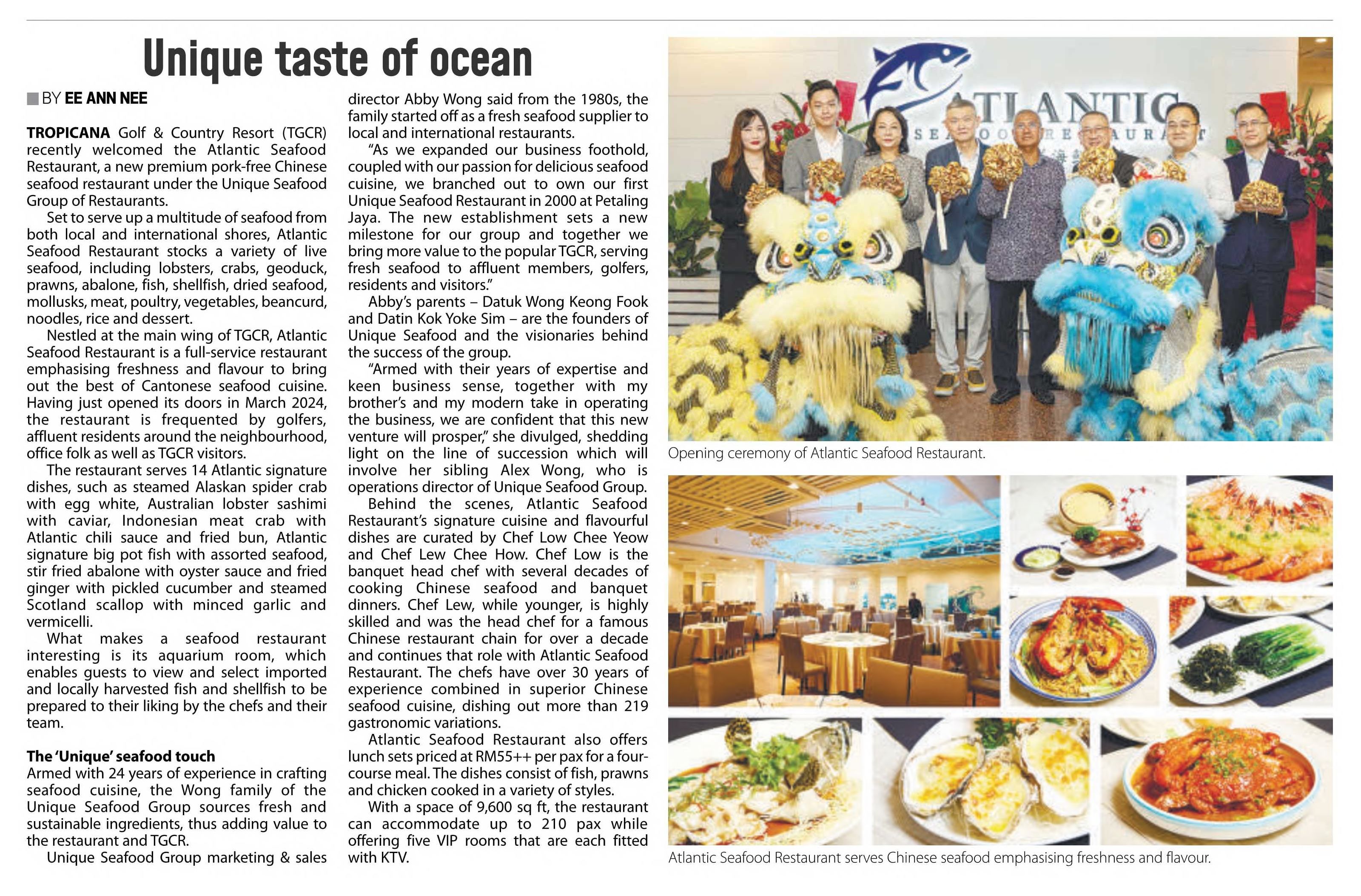 2024-05-24 The Sun - Unique taste of ocean