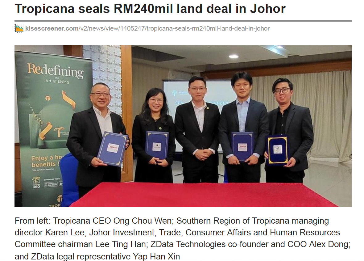 2024-10-09 klsescreener  Online - Tropicana seals RM240mil land deal in Johor