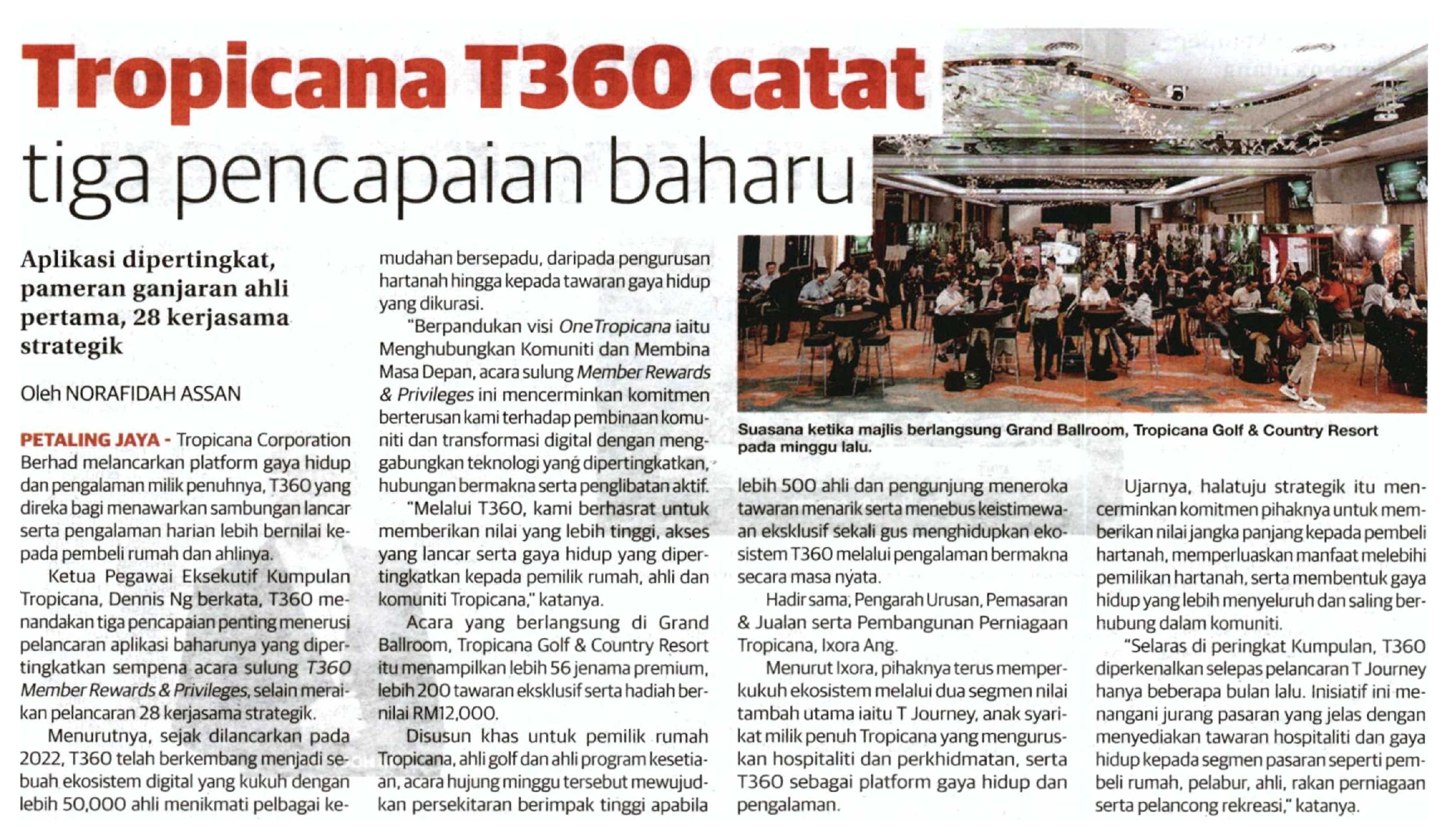 2026-04-17 Sinar Harian - Tropicana T360 catat tiga pencapaian baharu